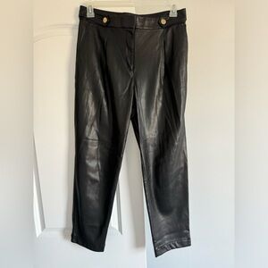 LOFT Faux Leather Straight Leg Pants
